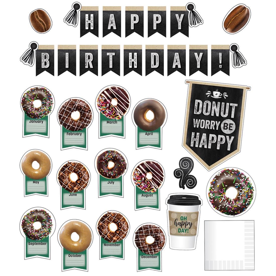 Birthday Bulletin Board Set from the Industrial Cafe collection by Carson Dellosa