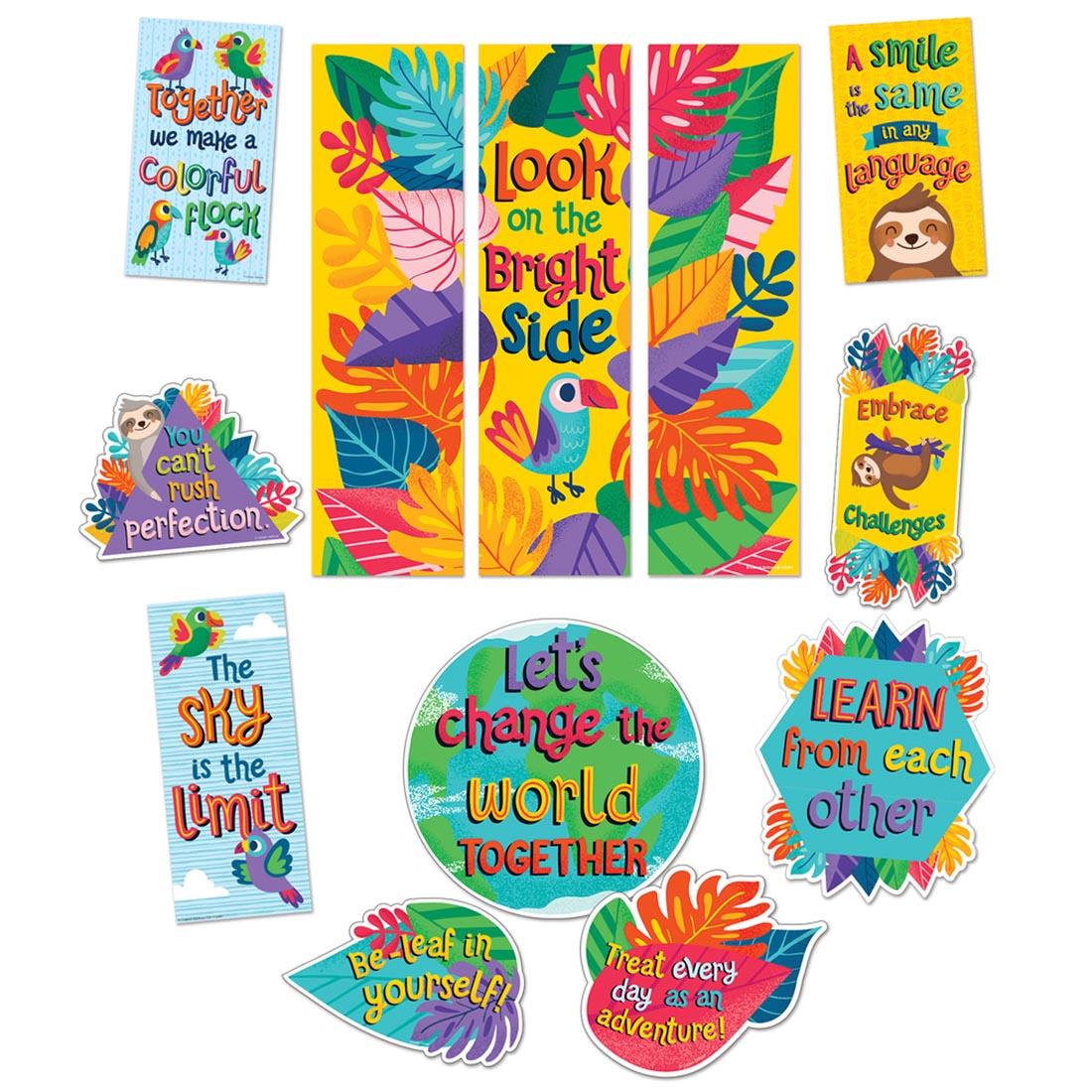 Motivational Mini Bulletin Board Set from the One World collection by Carson Dellosa