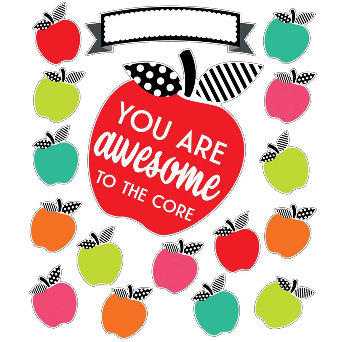 Black, White & Stylish Brights You Are Awesome to the Core Bulletin Board Set By Carson Dellosa