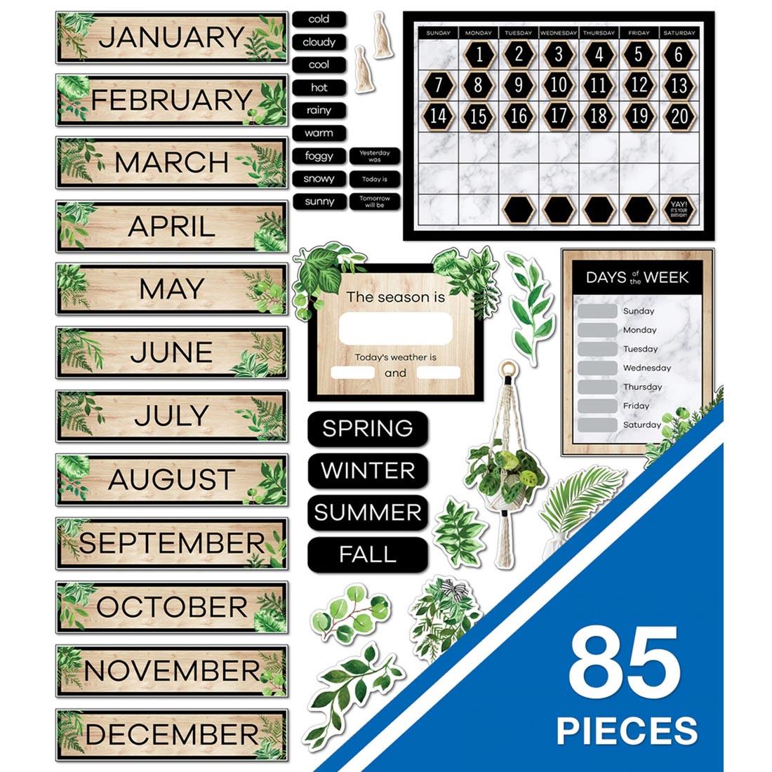 Simply Boho Calendar Bulletin Board Set By Carson Dellosa