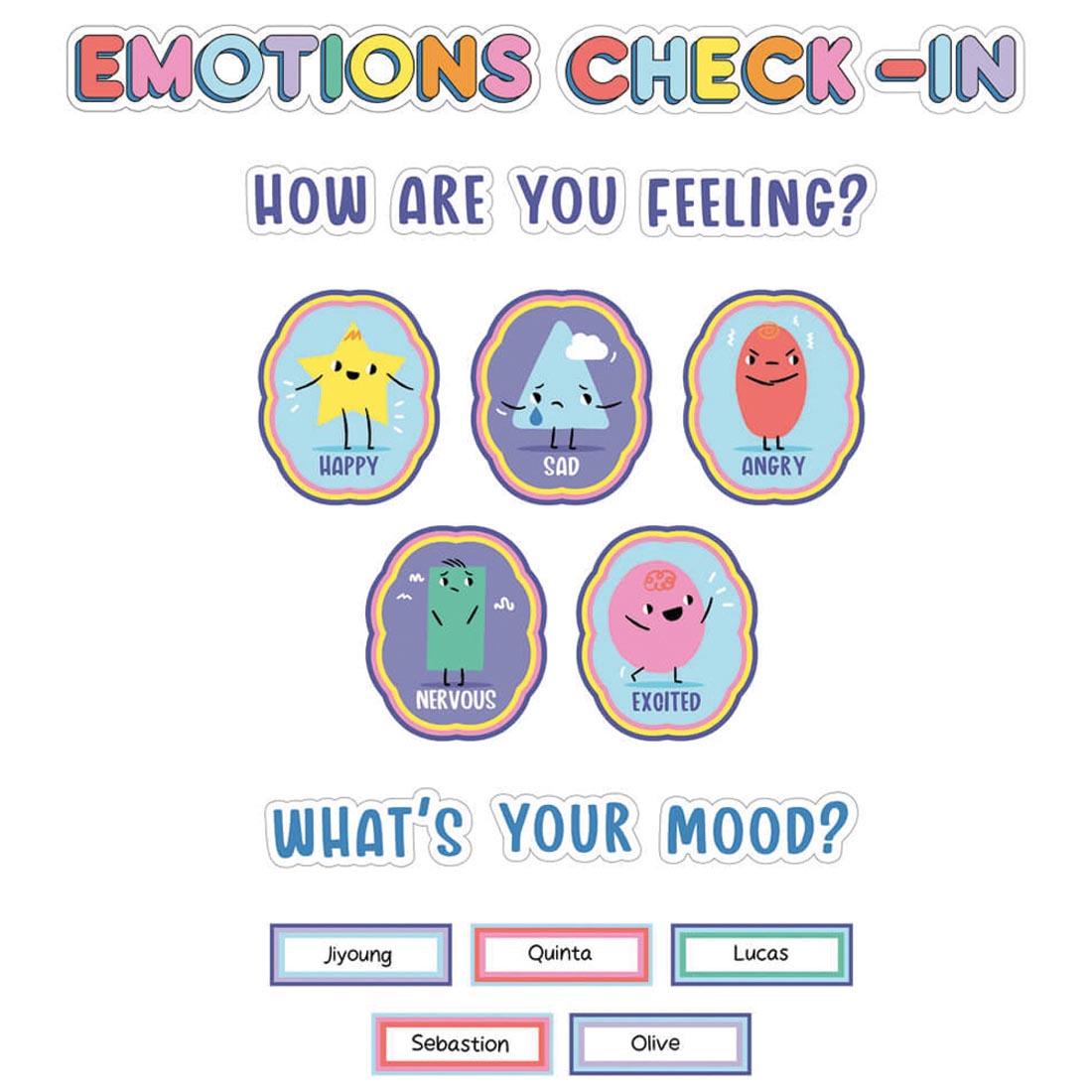 Emotions Check-In Bulletin Board Set from the We Stick Together collection by Carson Dellosa