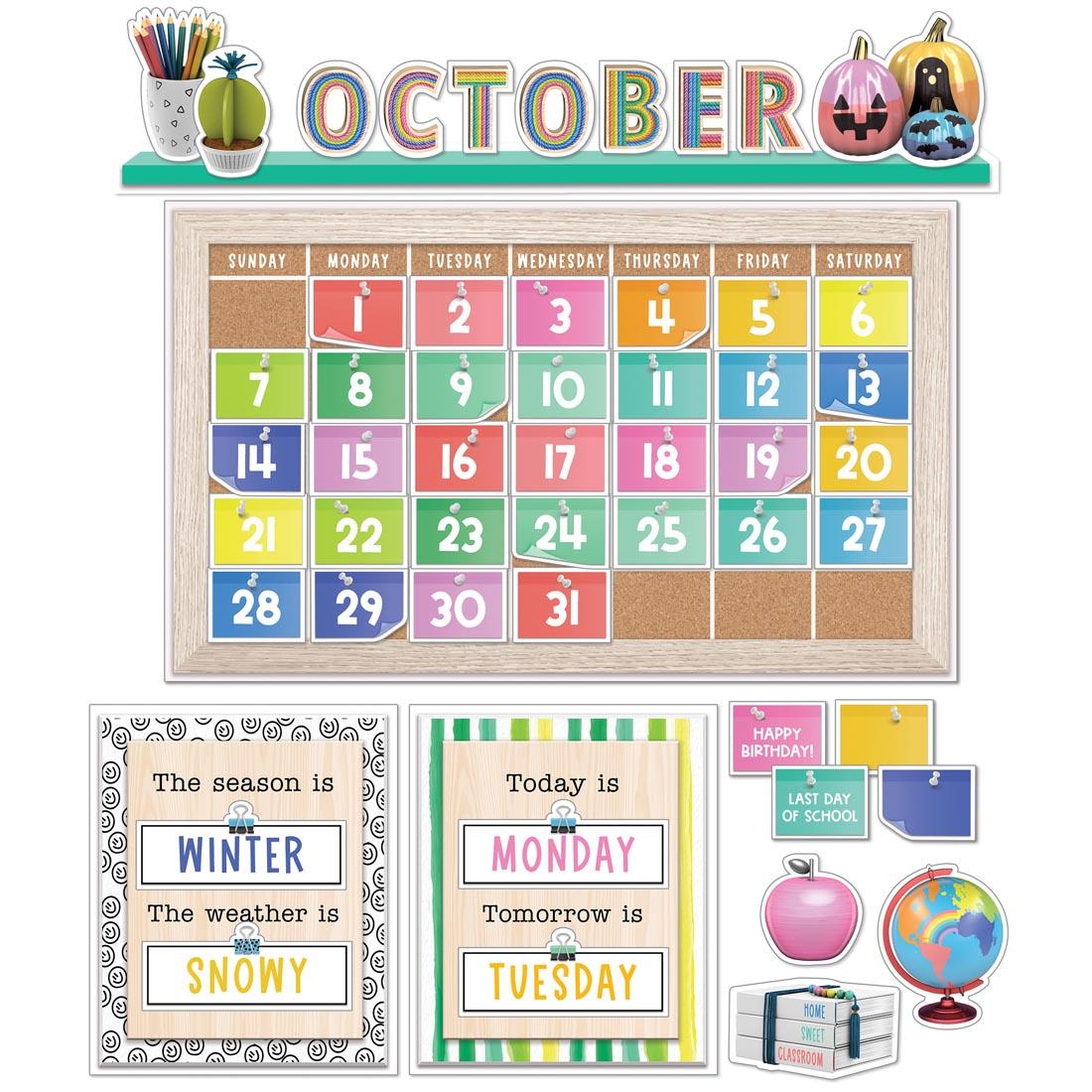 Calendar Bulletin Board Set from the Creatively Inspired Collection By Carson Dellosa