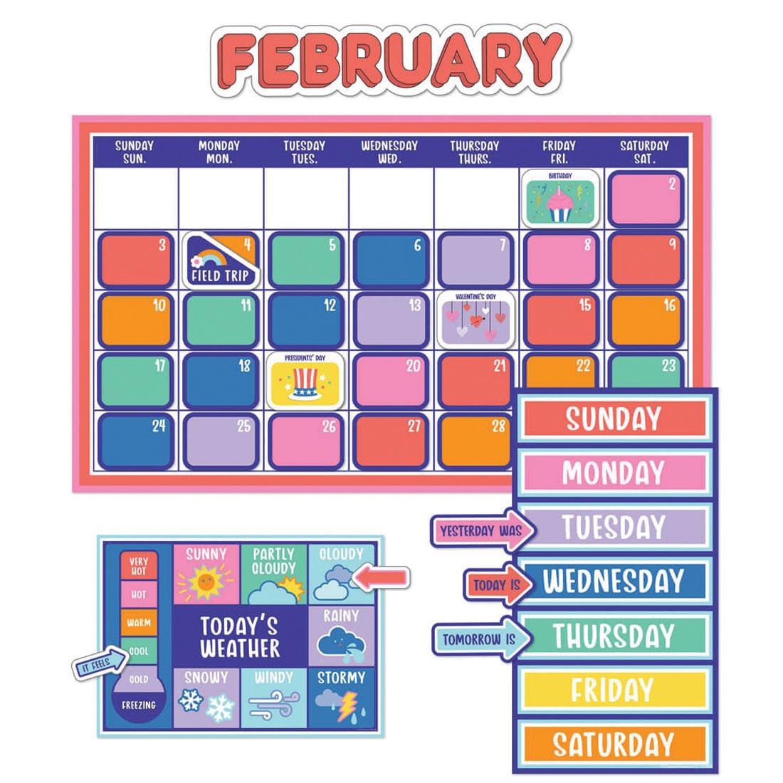 Calendar Bulletin Board Set from the We Stick Together collection by Carson Dellosa