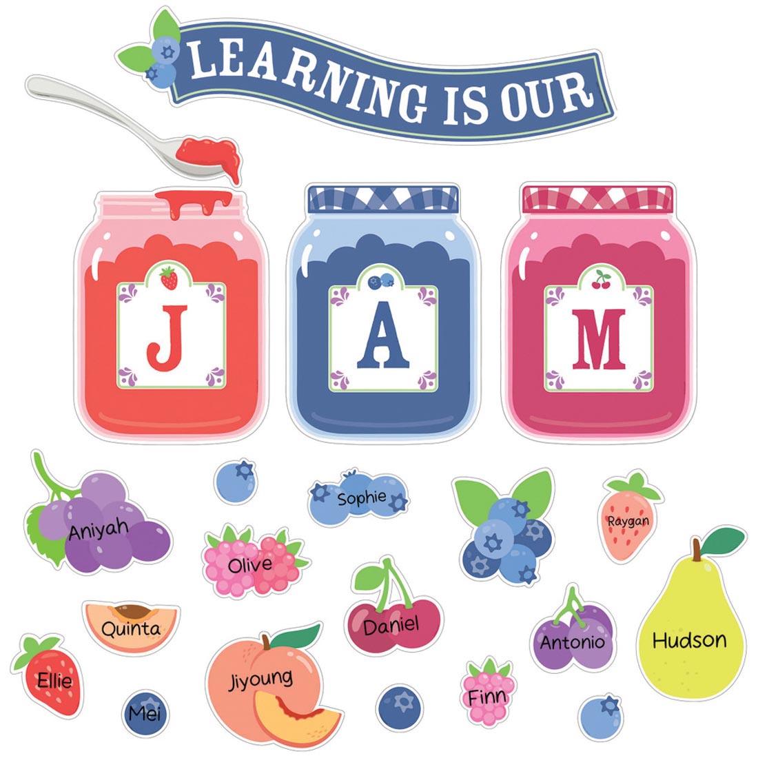 Learning Is Our Jam Bulletin Board Set from the Farmers Market collection By Carson Dellosa