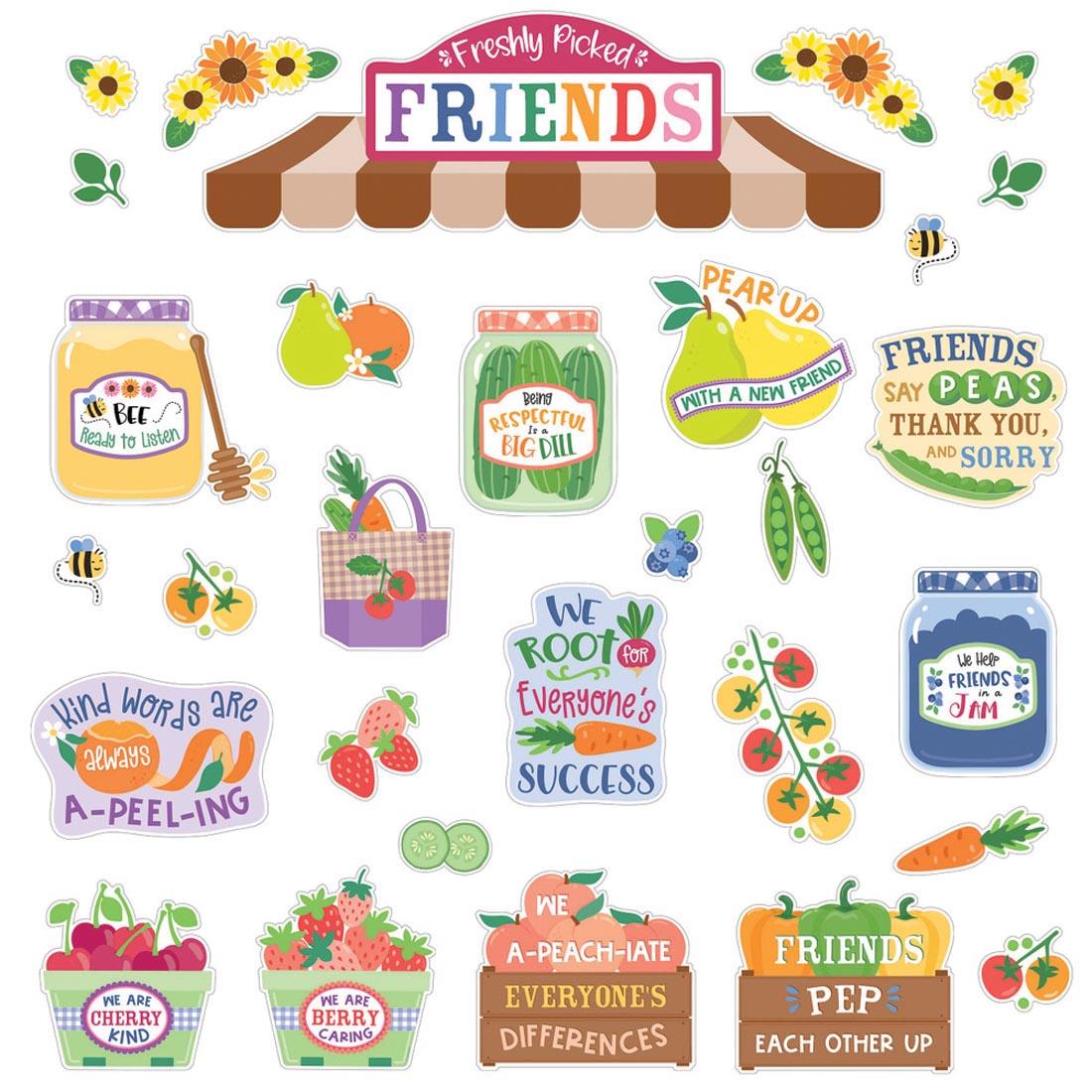 Freshly Picked Friends Bulletin Board Set from the Farmers Market collection By Carson Dellosa