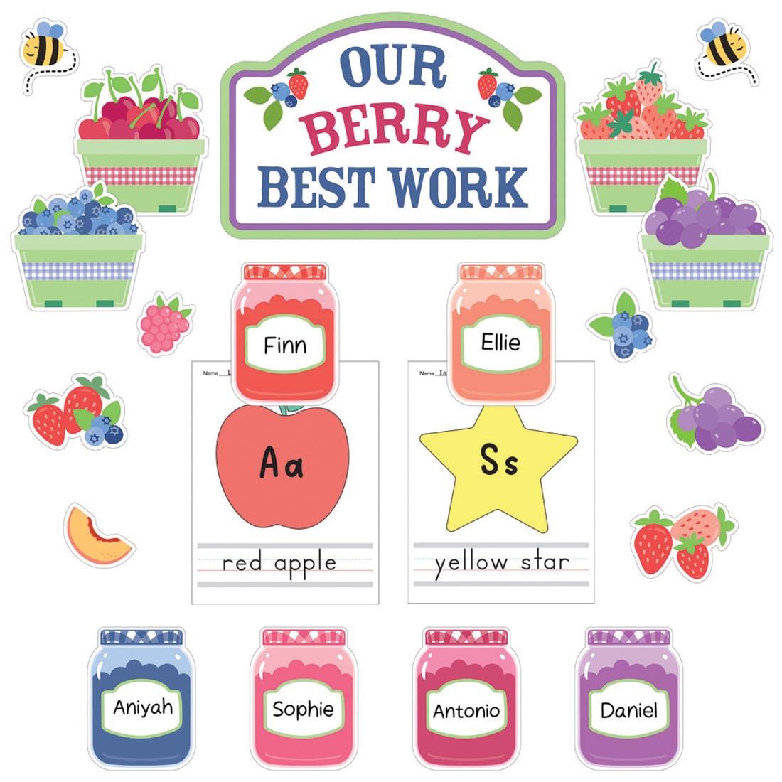 Our Berry Best Work Bulletin Board Set from the Farmers Market collection By Carson Dellosa