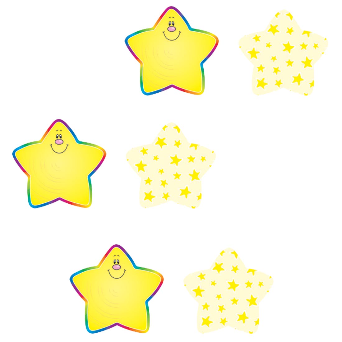 Front and Back Sides of Stars Mini Cut-Outs by Carson Dellosa