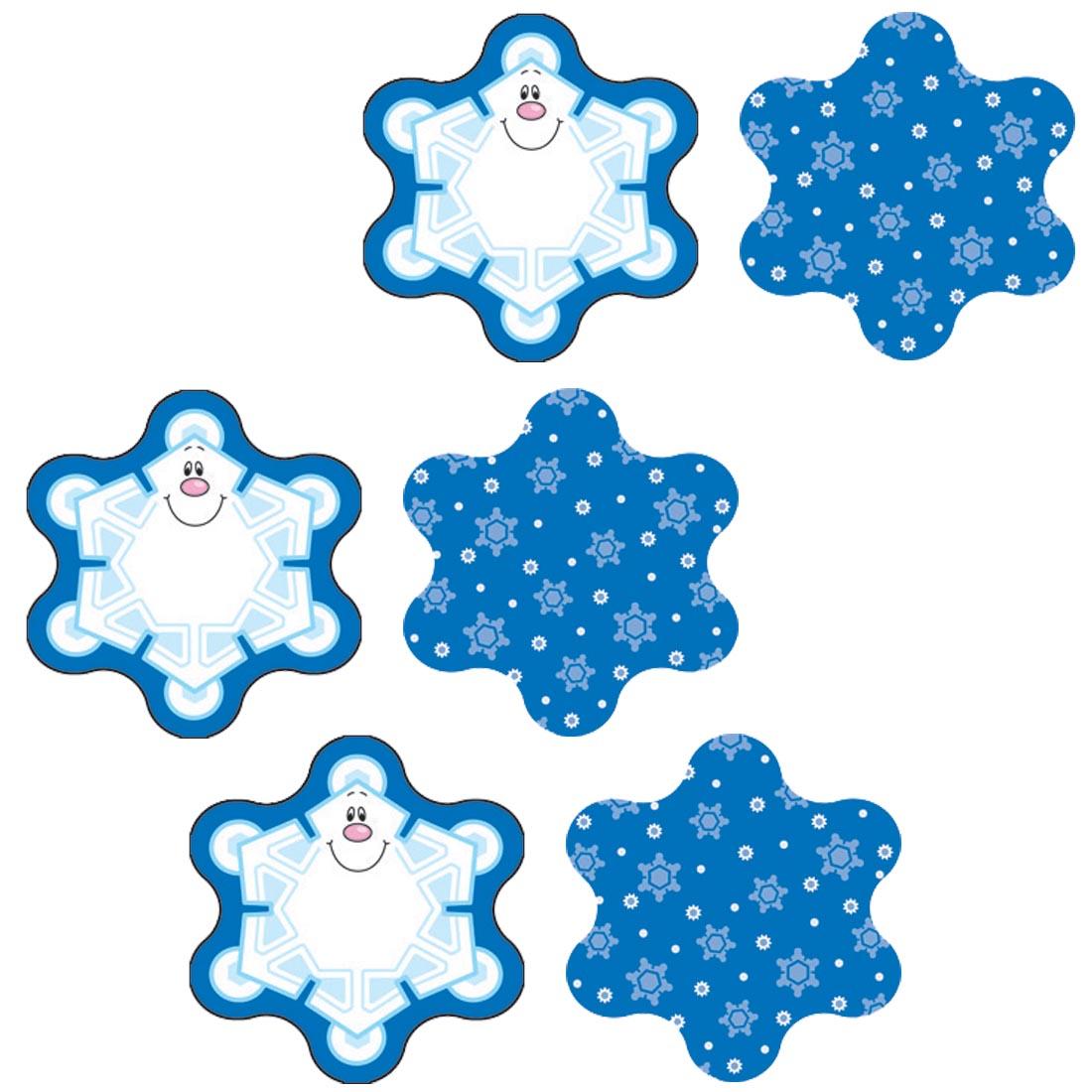 Front and Back Sides of Snowflakes Mini Cut-Outs by Carson Dellosa