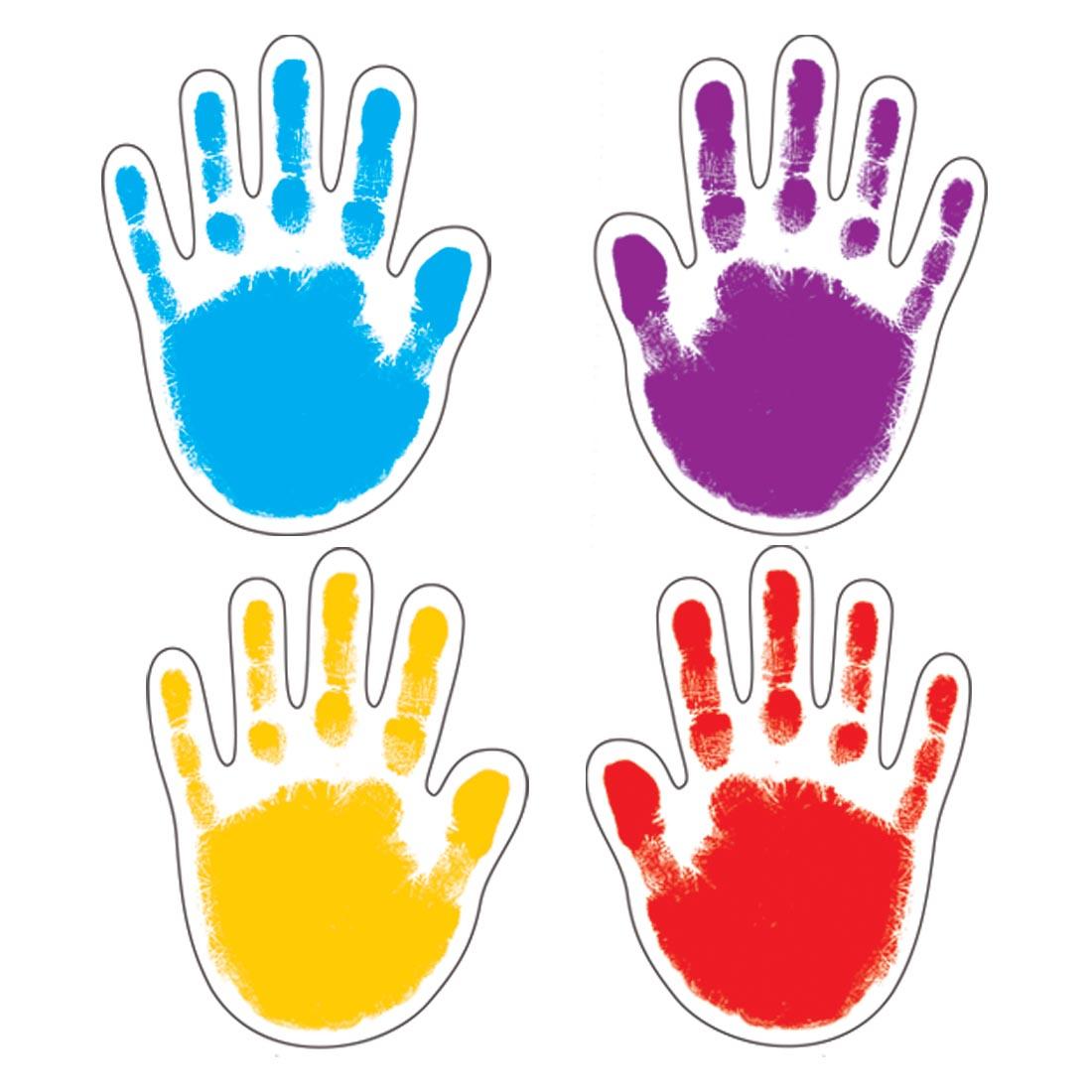 Four Colors of Handprints Cut-Outs by Carson Dellosa