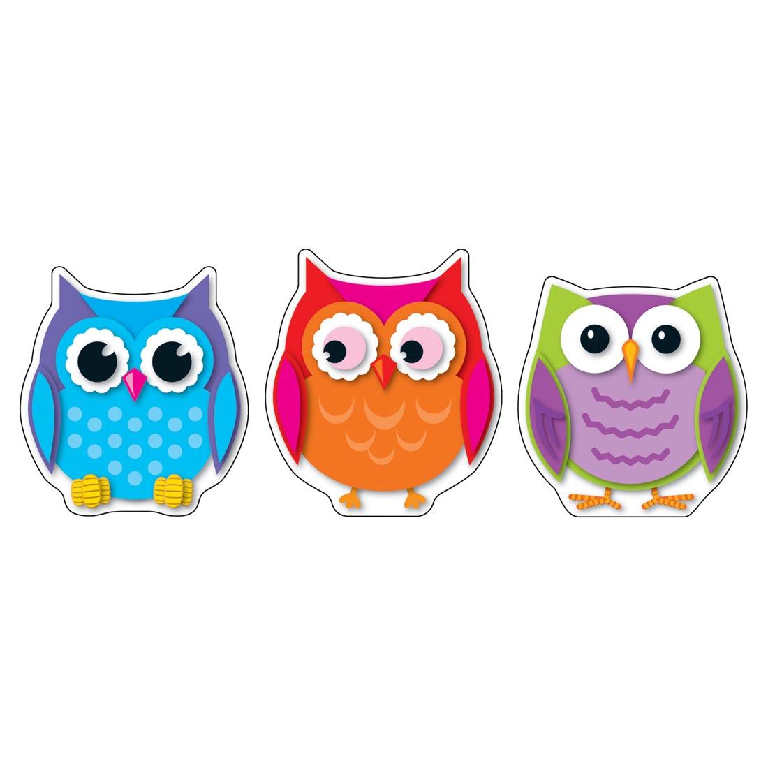 Colorful Owls Cut-Outs by Carson Dellosa