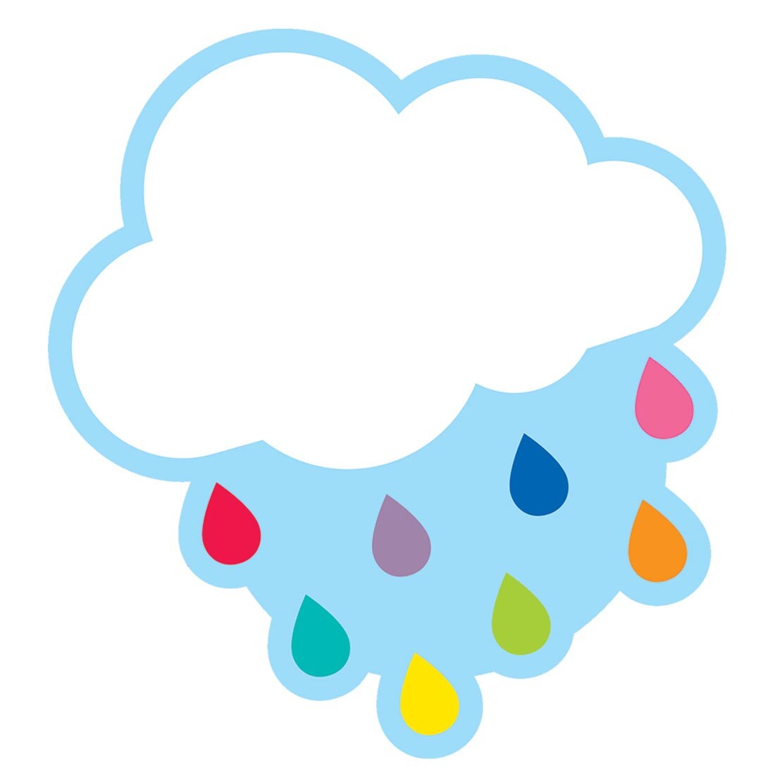 Cloud With Raindrops Colorful Cut-Out from the Hello Sunshine collection by Carson Dellosa