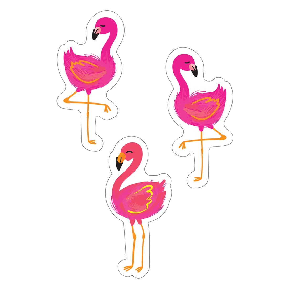 Simply Stylish Tropical Flamingos Assorted Colorful Cut-Outs by Carson Dellosa