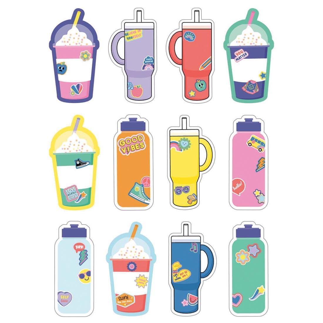 Cups & Water Bottles Cut-Outs from the We Stick Together collection by Carson Dellosa