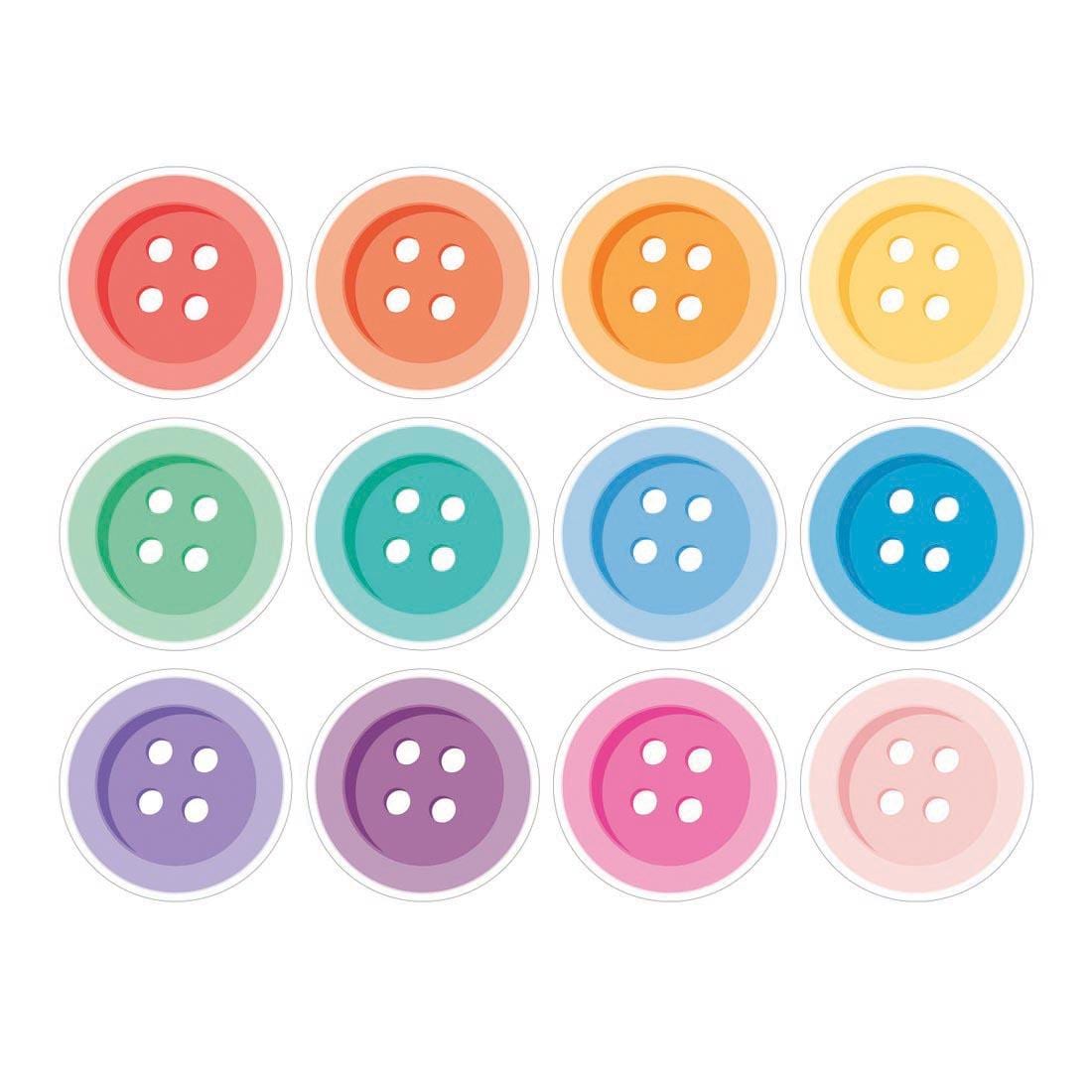 Buttons Cut-Outs from the Crafty and Cool collection by Carson Dellosa