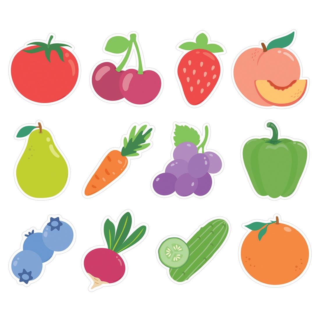 Fruits and Veggies Cut-Outs from the Farmers Market collection By Carson Dellosa