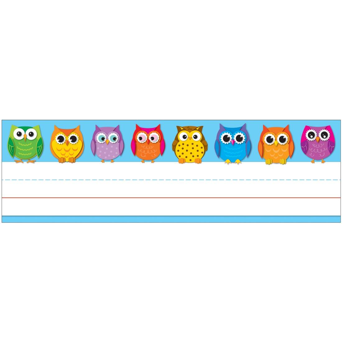 Colorful Owls Nameplate by Carson Dellosa