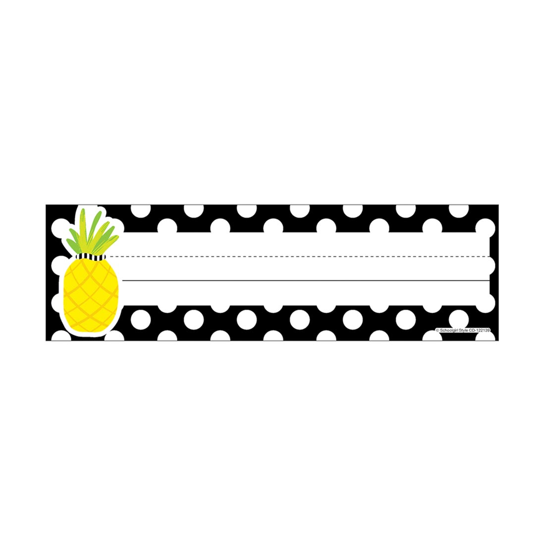 Simply Stylish Tropical Pineapple Polka Dot Nameplate by Carson Dellosa