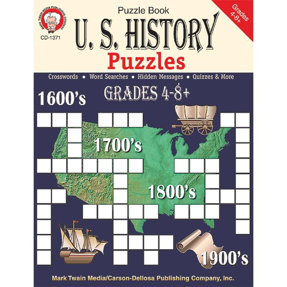 U.S. History Puzzles Book by Mark Twain Media