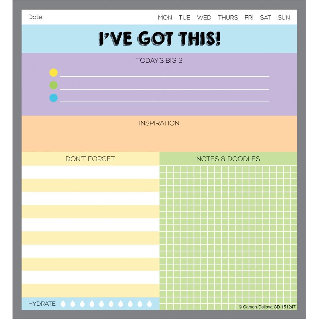 I've Got This! Notepad by Carson Dellosa