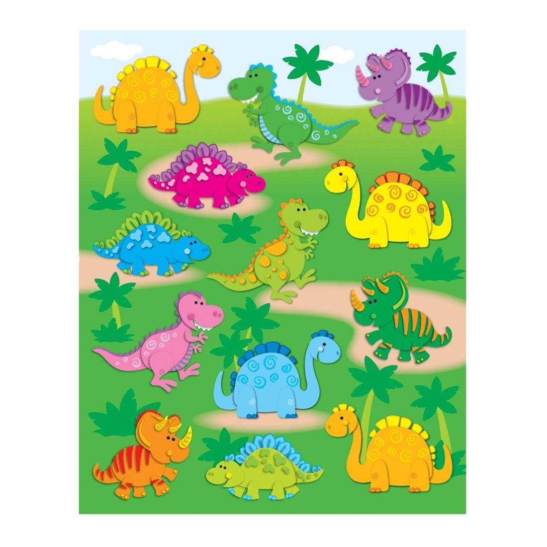 Dinosaurs Shape Stickers by Carson Dellosa