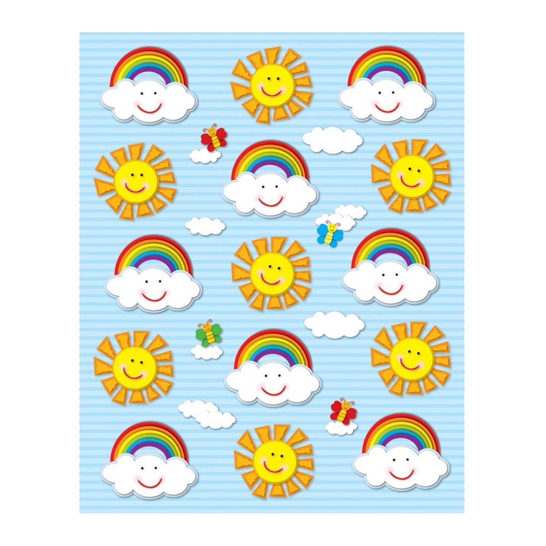 Sun/Rainbow Shape Stickers by Carson Dellosa