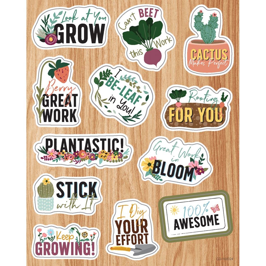 Motivational Shape Stickers from the Grow Together Collection By Carson Dellosa