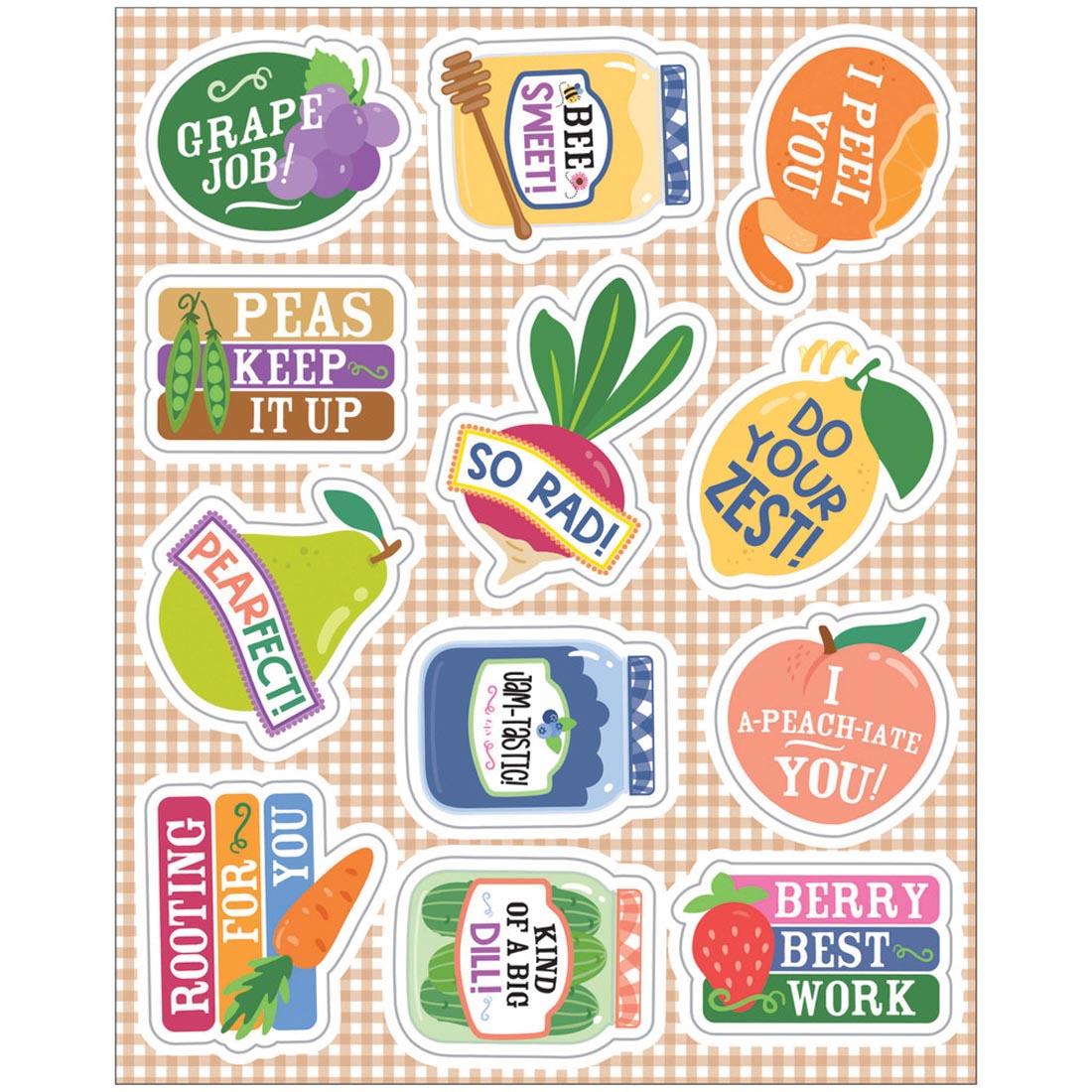 Motivational Stickers from the Farmers Market collection By Carson Dellosa