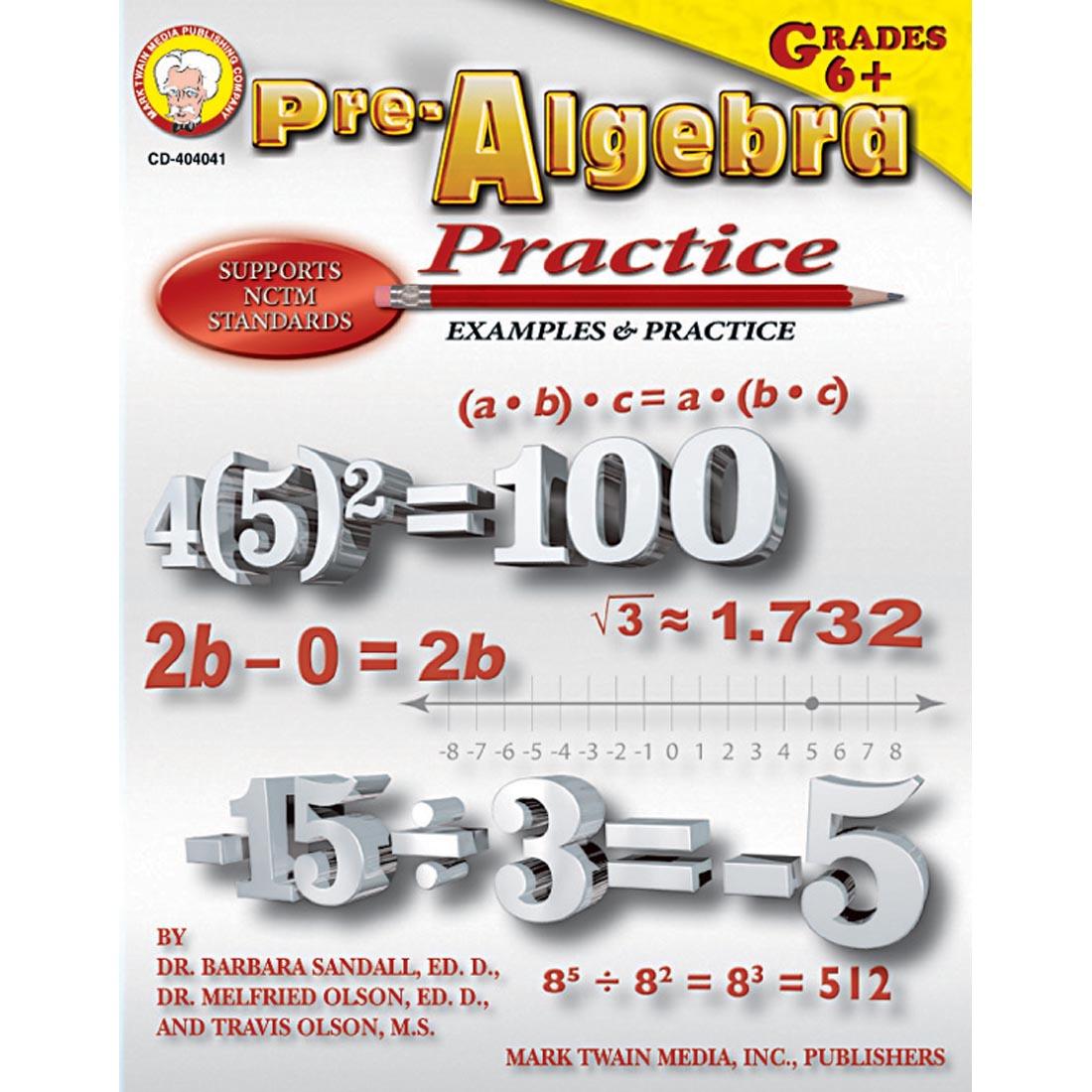 Pre-Algebra Practice Book by Mark Twain Media