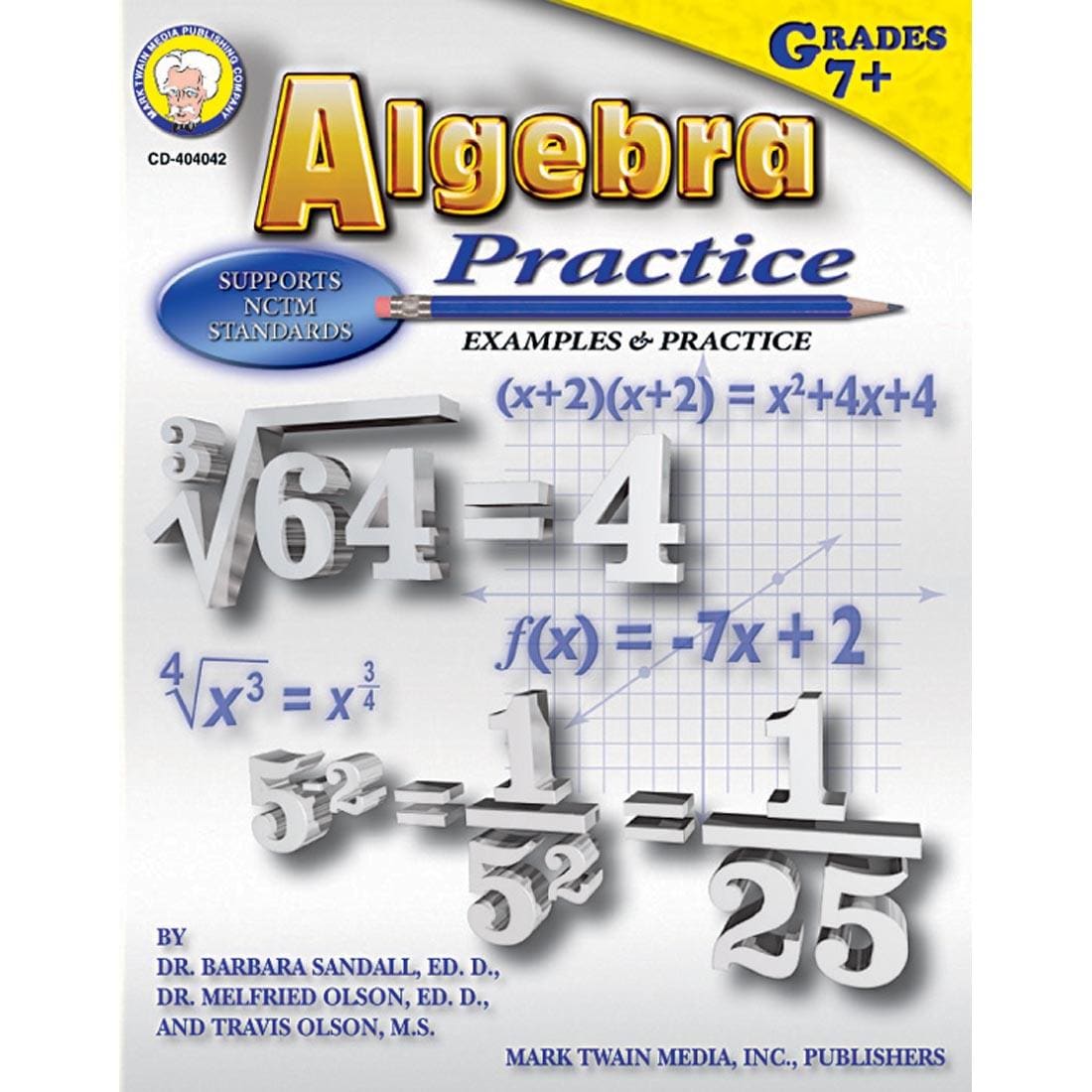 Algebra Practice Book by Carson Dellosa