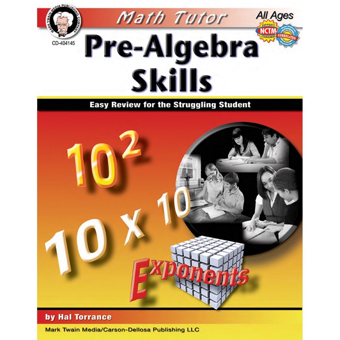 Math Tutor Pre-Algebra Skills Book by Carson Dellosa