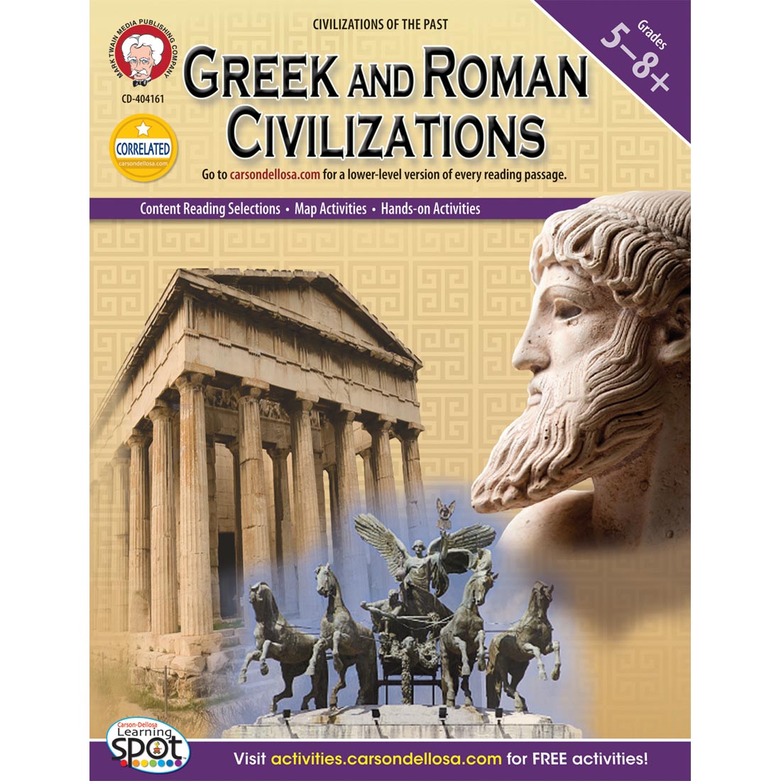 Greek and Roman Civilizations Book by Mark Twain Media