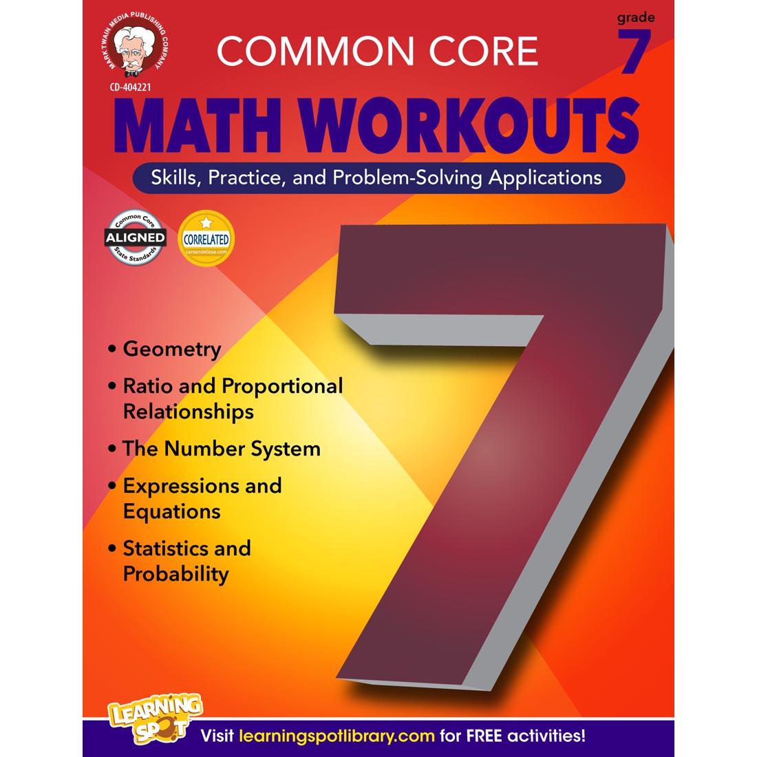 Common Core Math Workouts by Carson Dellosa Grade 7