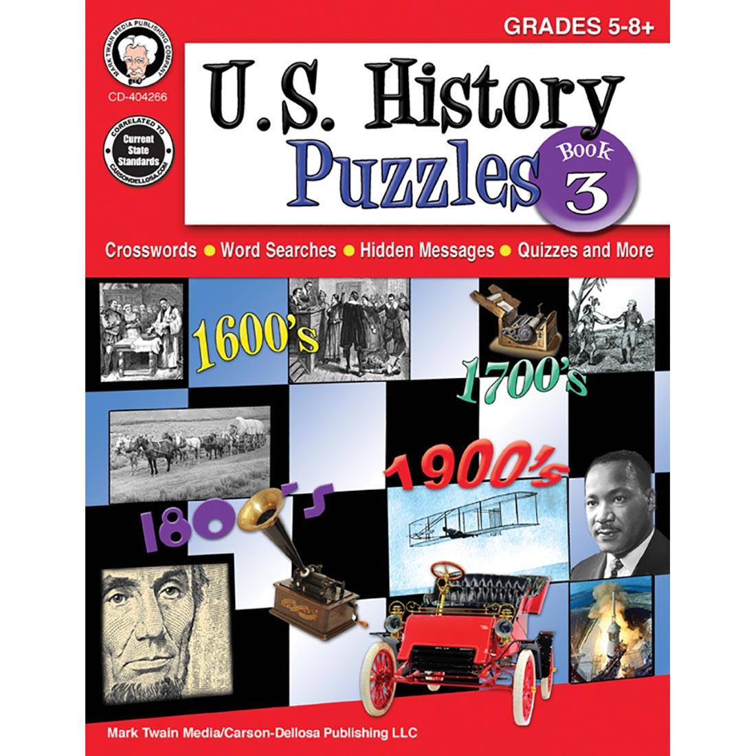 U S History Puzzles Book 3 by Mark Twain Media