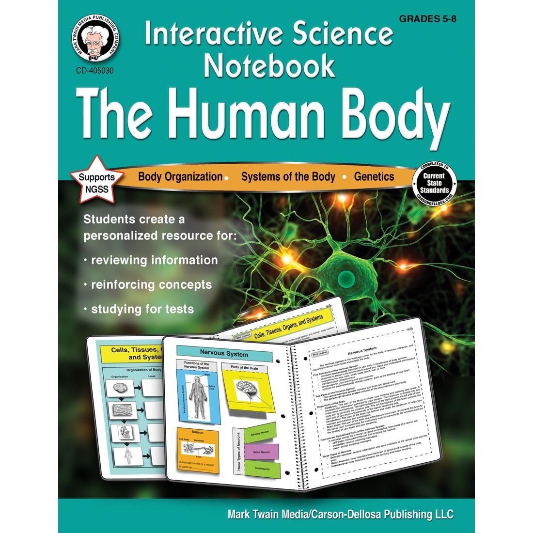 Interactive Notebook The Human Body by Mark Twain Media