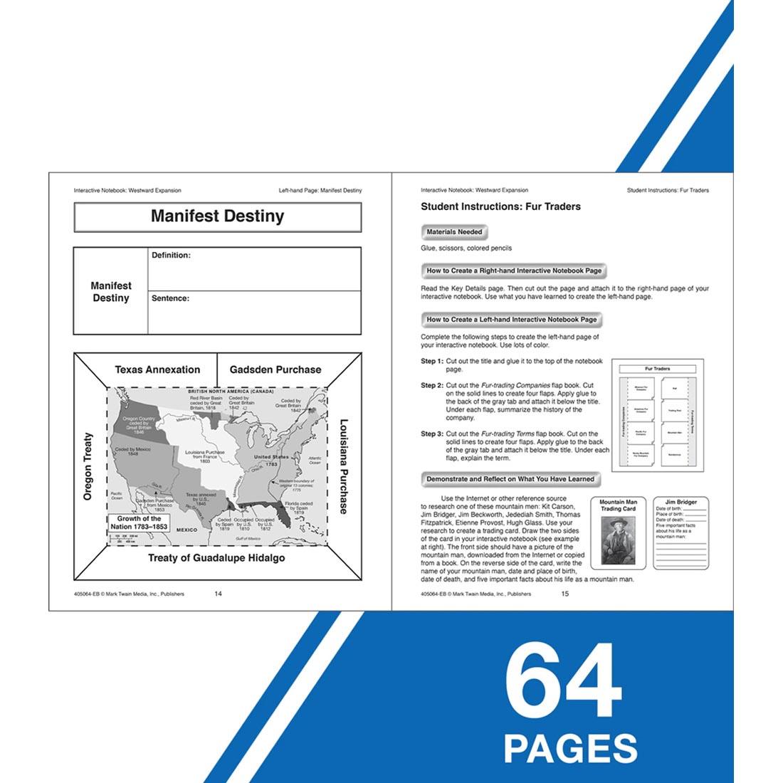 Sample Pages from Westward Expansion Interactive Notebook