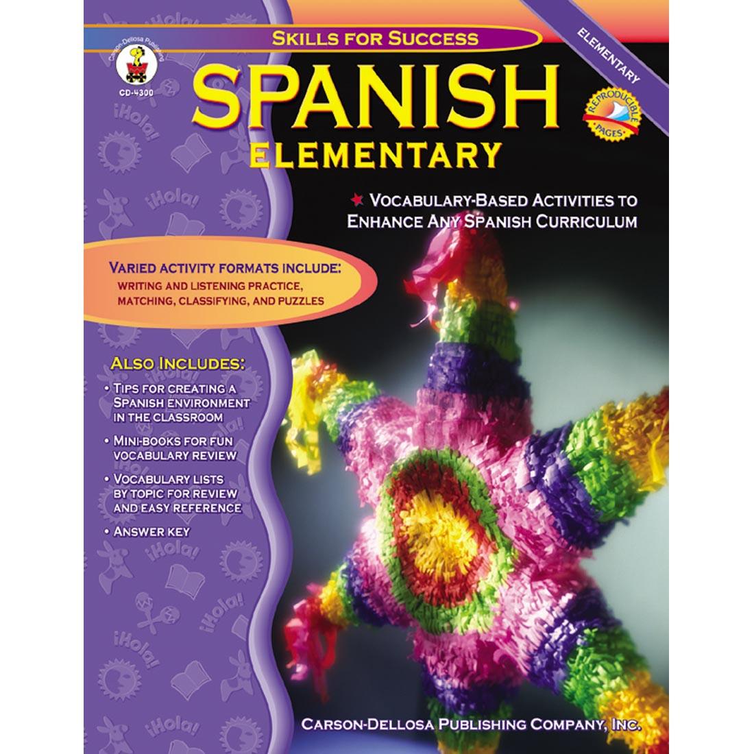 Spanish Elementary Skills for Success Book by Carson Dellosa