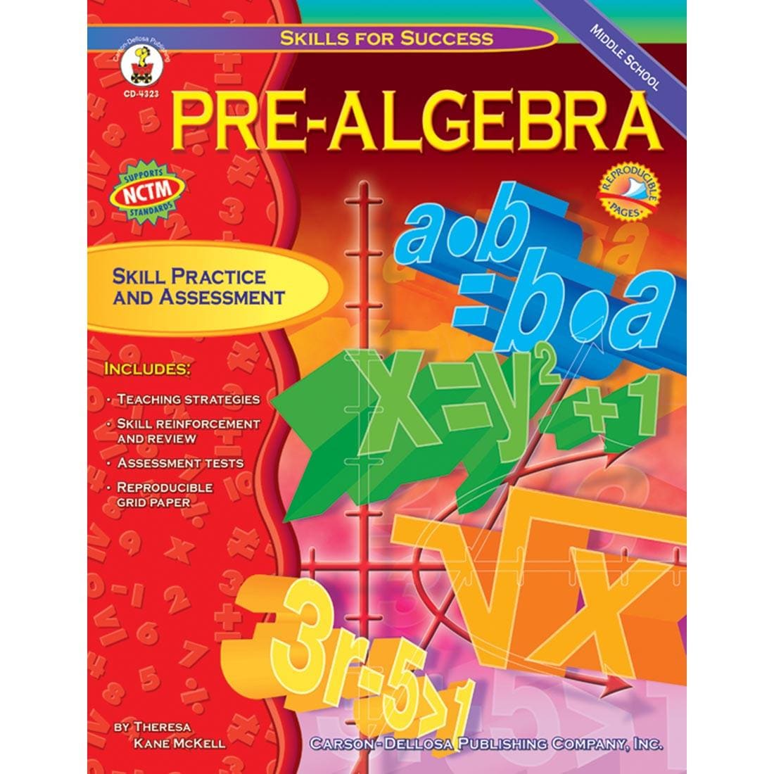 Pre-Algebra Skills For Success Book by Carson Dellosa