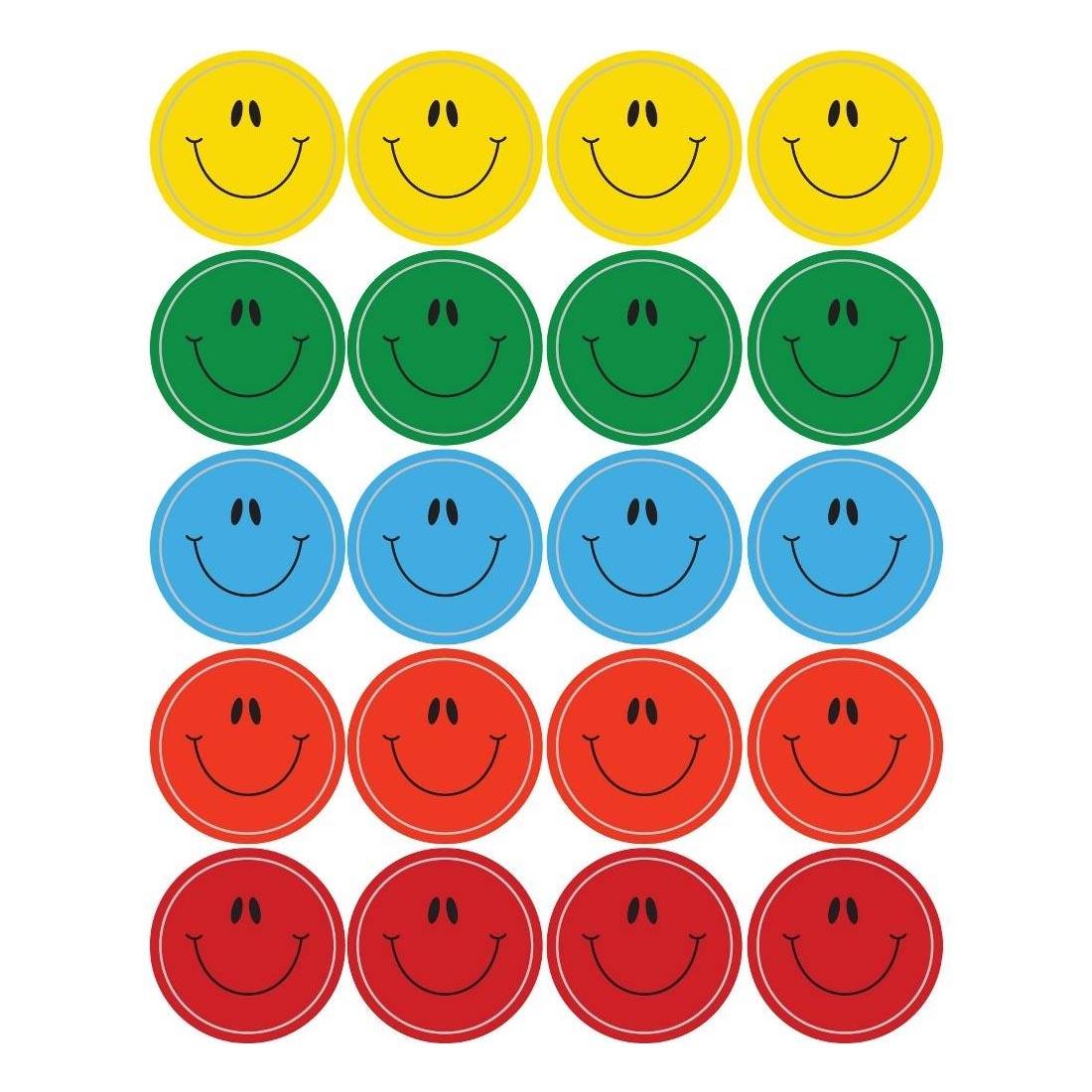 Smiley Face Circle Stickers by Carson Dellosa