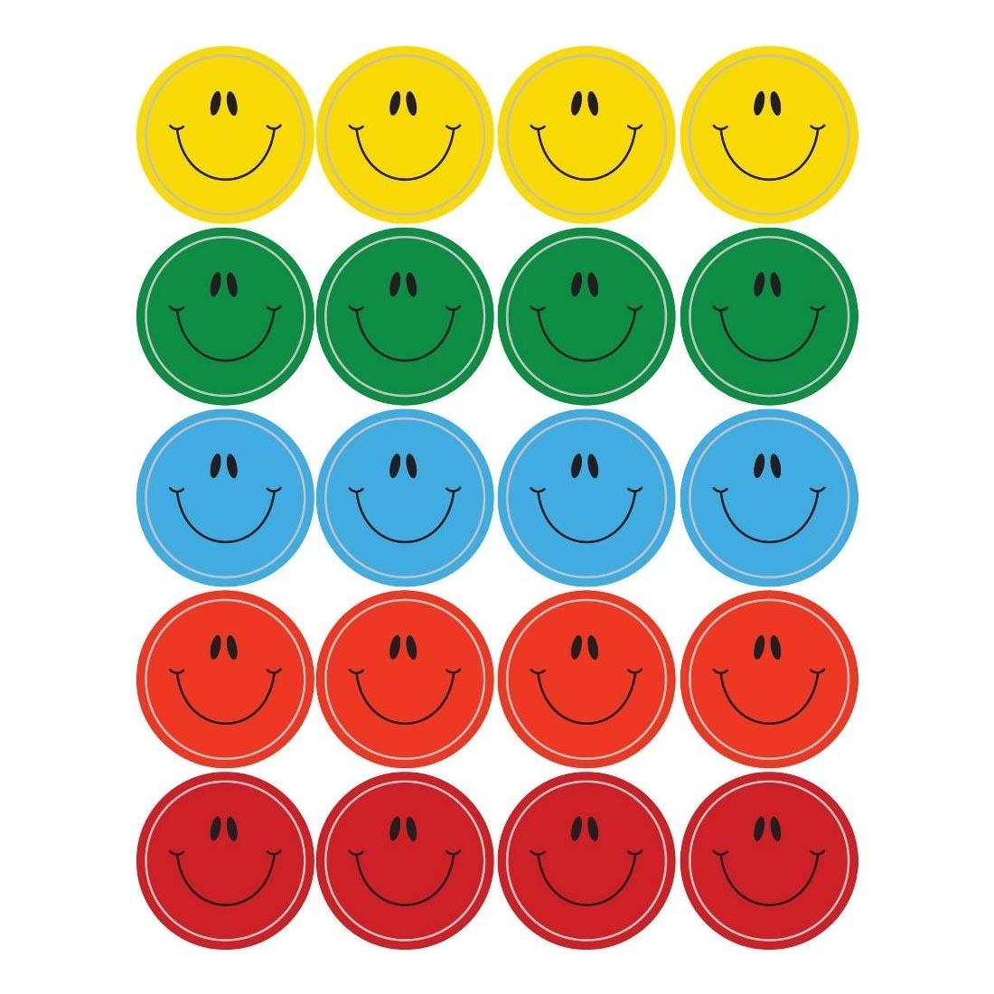 Smiley Face Circle Stickers by Carson Dellosa