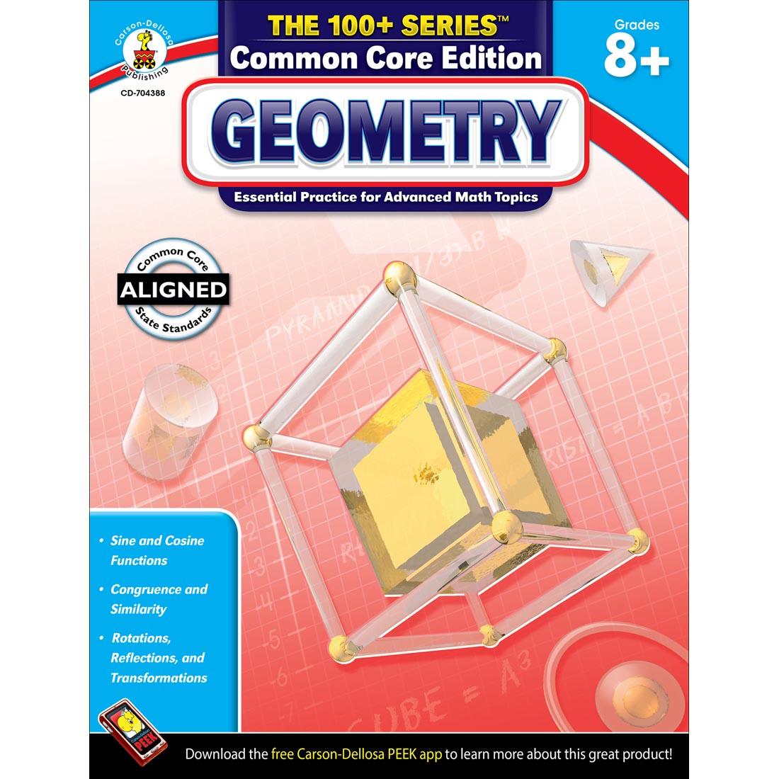 The 100+ Series Common Core Edition Geometry Book by Carson Dellosa