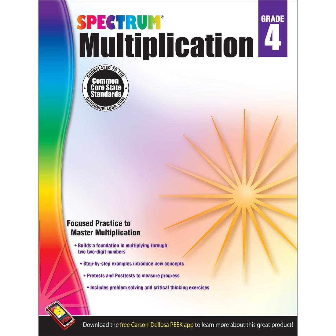 Spectrum Multiplication Book by Carson Dellosa Grade 4