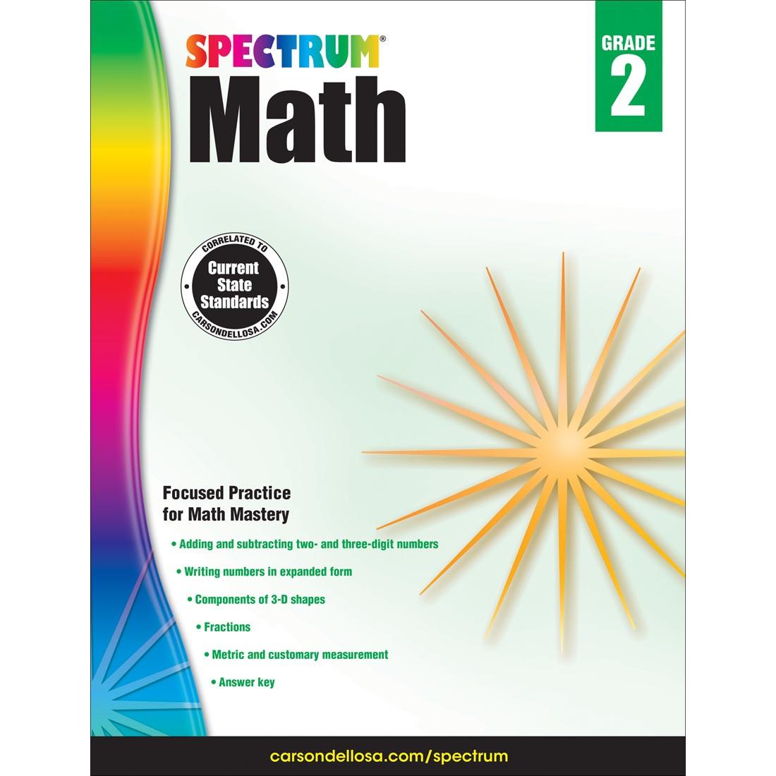 Spectrum Math Book by Carson Dellosa Grade 2