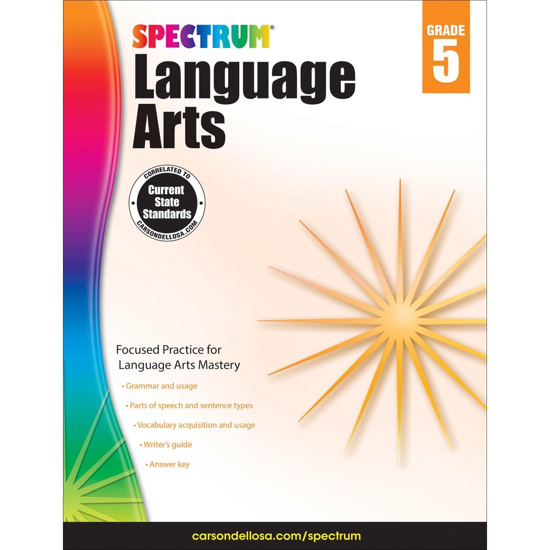 Spectrum Language Arts Book by Carson Dellosa Grade 5