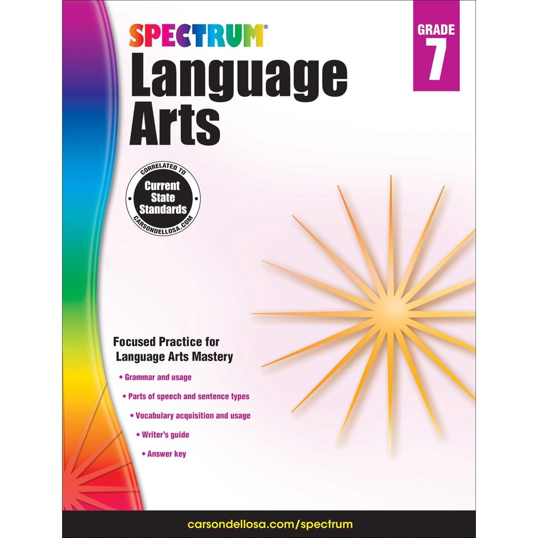 Spectrum Language Arts Book by Carson Dellosa Grade 7