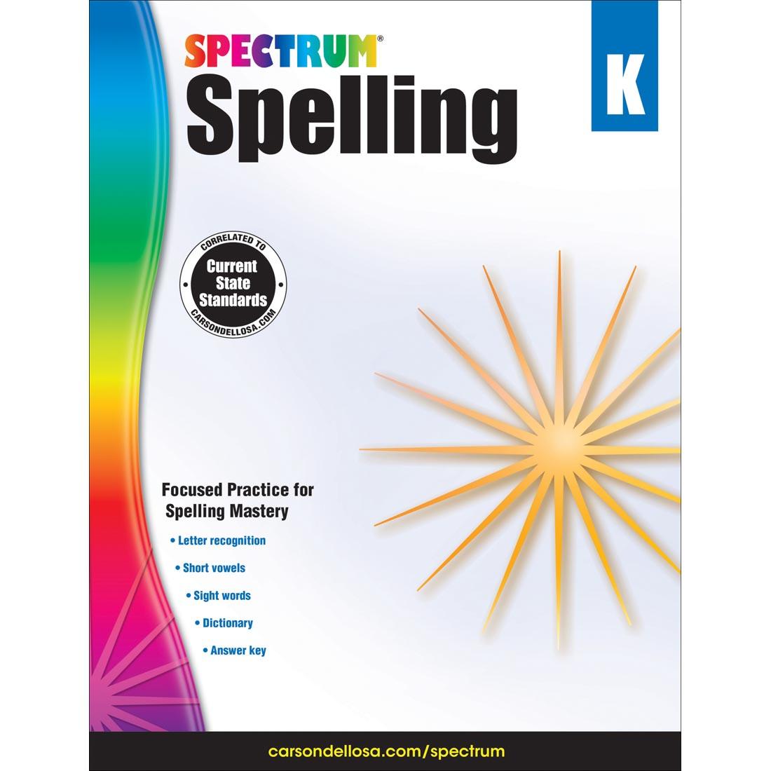 Spectrum Spelling Book by Carson Dellosa Kindergarten