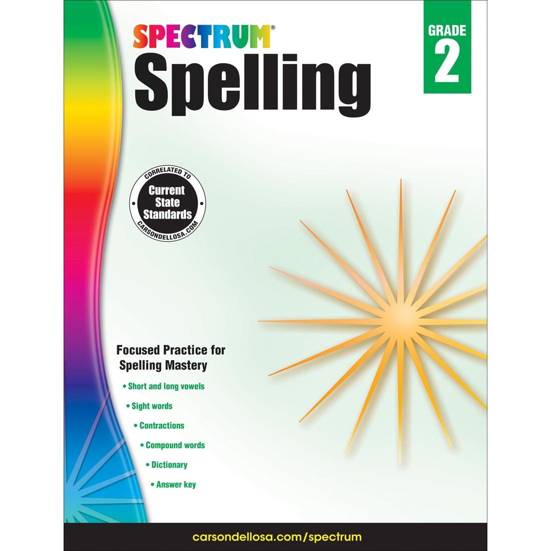 Spectrum Spelling Book by Carson Dellosa Grade 2