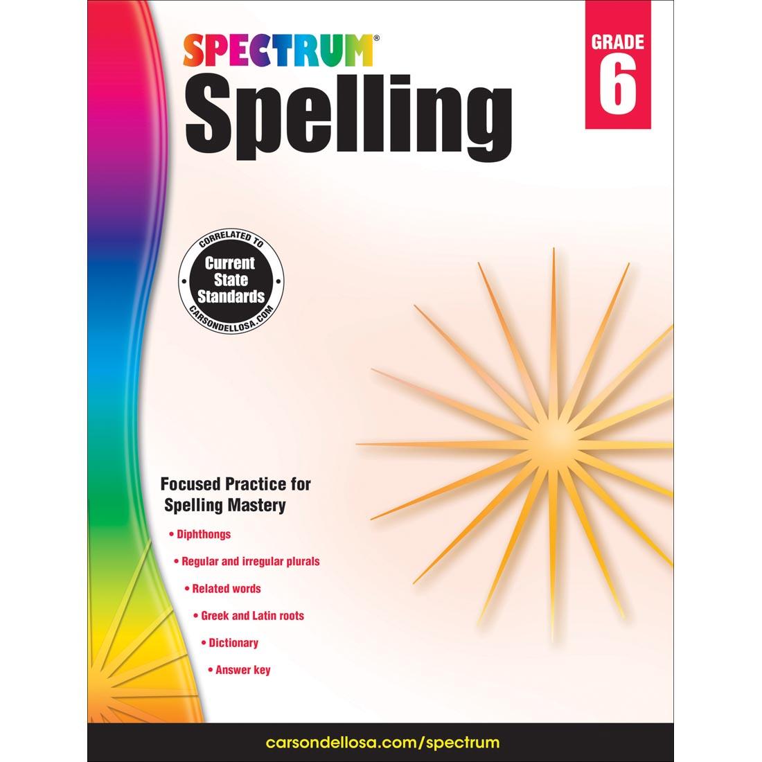 Spectrum Spelling Book by Carson Dellosa Grade 6