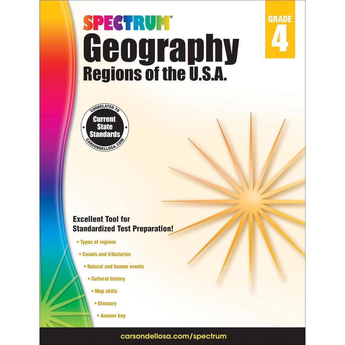 Spectrum Geography Regions of the USA by Carson Dellosa Grade 4