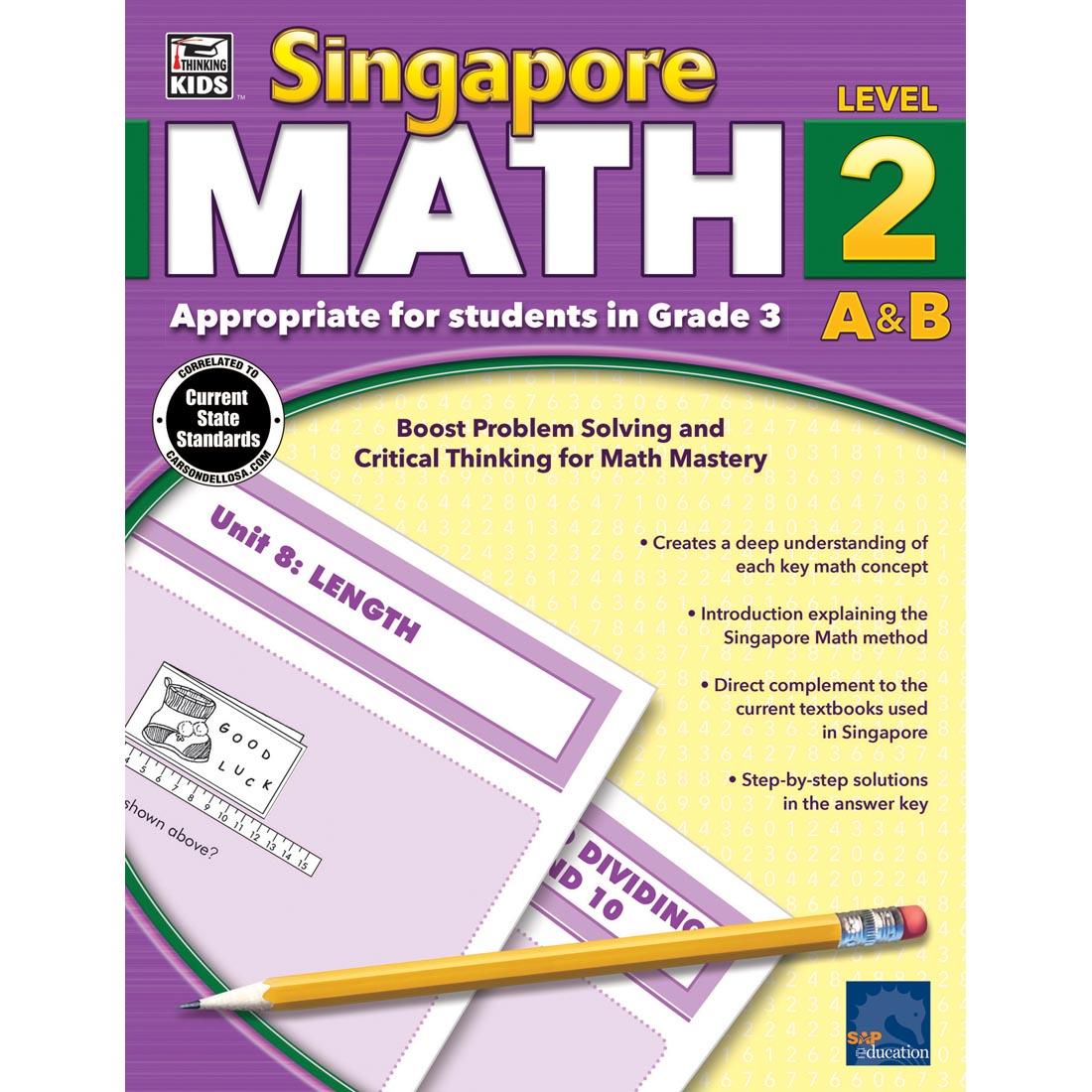 Singapore Math Workbook by Carson Dellosa Level 2