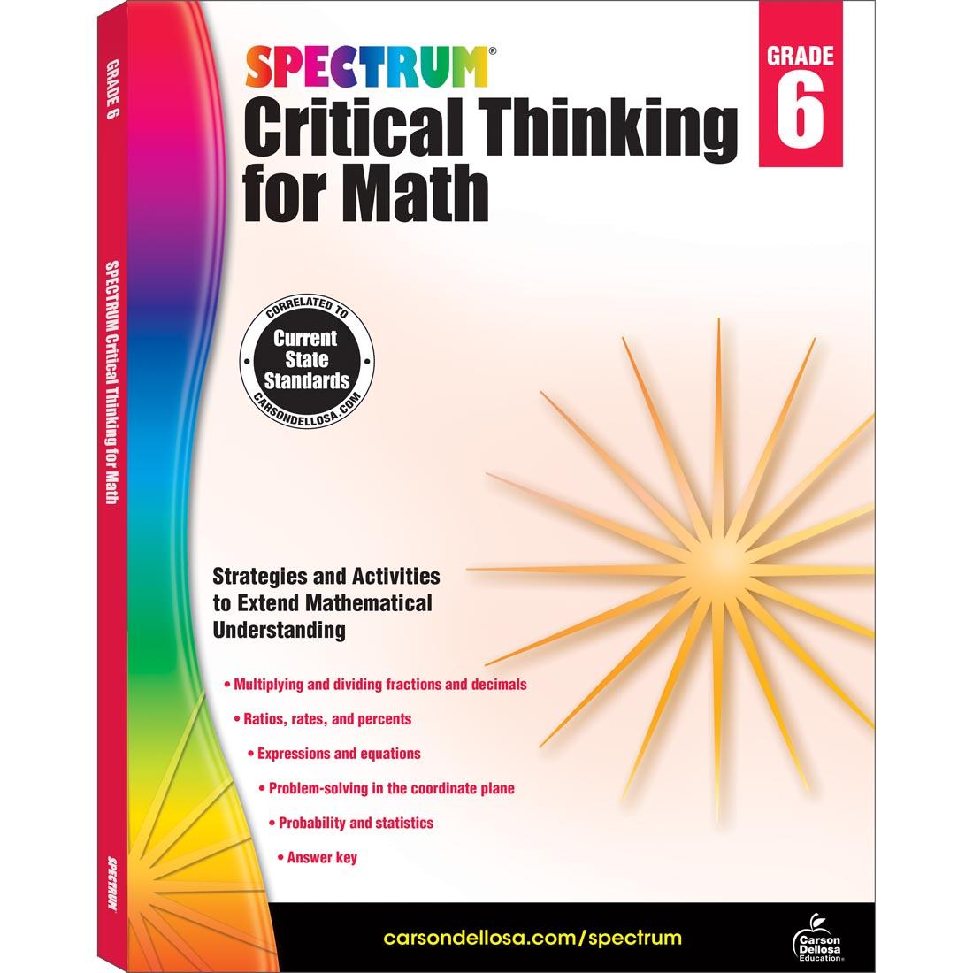 Spectrum Critical Thinking For Math Book Grade 6